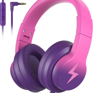 Candy Bila Kids Wired Headphones – Volume Limit, Mic & Foldable
